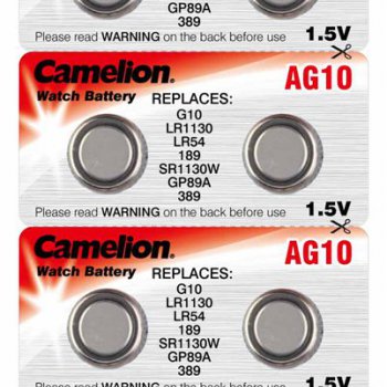 Батарейка часовая G10 (389 LR1130 LR54) Camelion 10xBL (10/100)