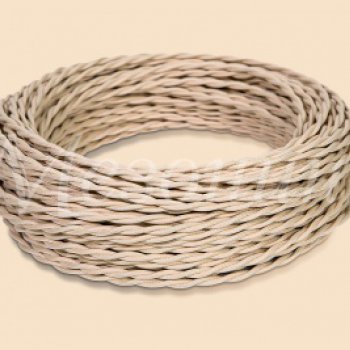 Провод витой 3х1,5 слоновая кость МезонинЪ ретро (50)