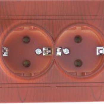 Розетка Lezard Mira 2-ая вишня с/з (10/120)