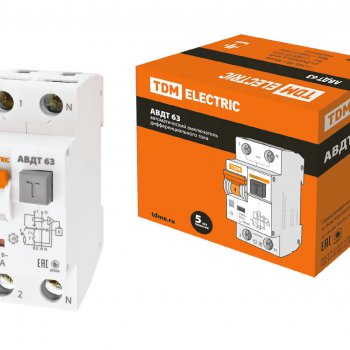 ДИФ 2P 16А 30мА C TDM АВДТ-63 (6)