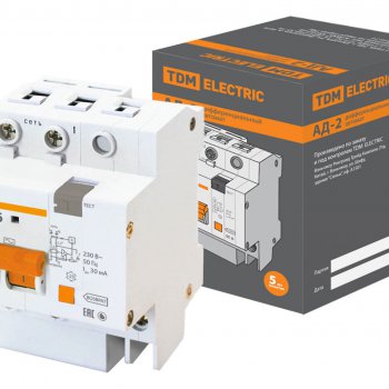 ДИФ 2Р 16А 30мА АС 4,5кА С TDM АД-2 (3)