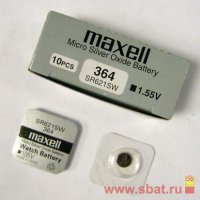 Батарейка часовая SR621SW (364 G1) Maxell 1xBL (10)