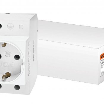 Розетка TDM РАр10-3-ОП на DIN с/з 16А (5/100)