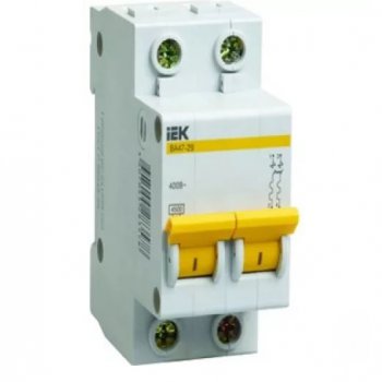 Выключатель автоматический 2P  20A 4,5kA B IEK BA47-29 (6/72)
