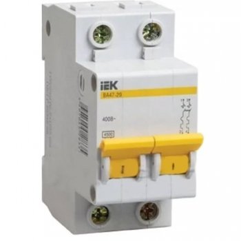 Выключатель автоматический 2P  25A 4,5kA B IEK BA47-29 (6/72)