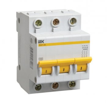 Выключатель автоматический 3P  25A 4,5kA B IEK BA47-29 (4/48)