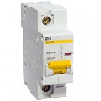 Выключатель автоматический 1P 100A 10kA C IEK BA47-100 (12/120)