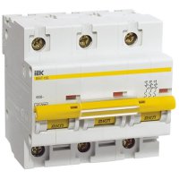 Выключатель автоматический 3P  40A 10kA D IEK BA47-100 (4/40)
