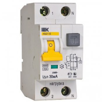 ДИФ 2P 10A 30мА IEK АВДТ-32 (6)