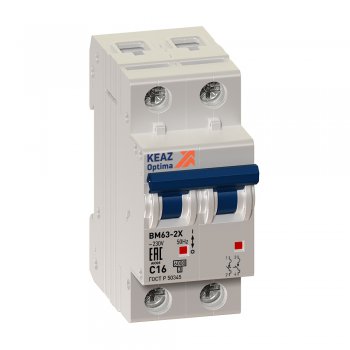 Выключатель автоматический 2P  63А 6kA C КЭАЗ ВМ63 (6)