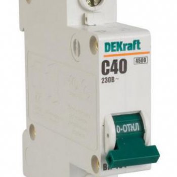 Выключатель автоматический 1P 40A 4,5kA C DEKraft BA-101 (12)