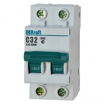 Выключатель автоматический 2P 32A 4,5kA C DEKraft BA-101 (6/72)