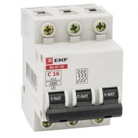 Выключатель автоматический 3P  40A 4,5kA C EKF ВА47-29 Basic (4/40)