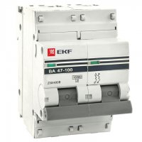 Выключатель автоматический 2P 100A 10kA C EKF ВА47-100 (6)