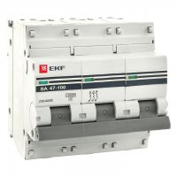 Выключатель автоматический 3P  80A 10kA C EKF ВА47-100 (4)