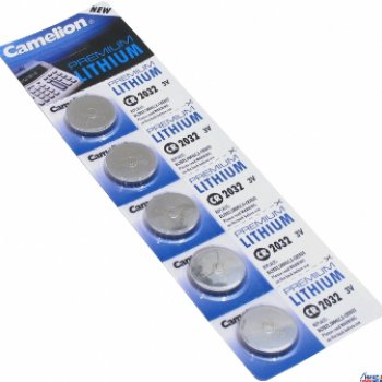 Батарейка литиевая CR 2032 Camelion 5xBL 3V (50/1800)