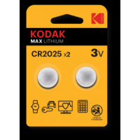 Батарейка литиевая CR 2025 Kodak 2xBL 3V Max (60/240)