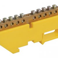 Шина нулевая на DIN   12/1 IEK 6x9мм желтый (20/500)