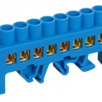 Шина "0" на DIN   6/1 IEK 8x12мм Стойка синий (20/500)