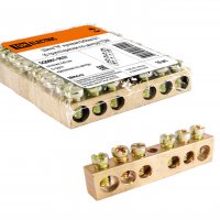 Шина без изол 6x9мм  6/1 крепеж по центру TDM (10/720)