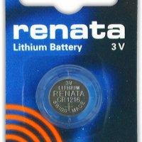 Батарейка литиевая CR 1216 Renata 1xBL 3V (10/100)