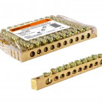 Шина "0" 10/2 TDM 8x12мм без изолятора край (200)