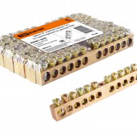 Шина без изол 6x9мм 12/1 крепеж по центру TDM (10/360)