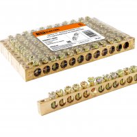 Шина нулевая 12/2 TDM 6x9мм без изолятора край (10)