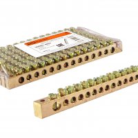 Шина нулевая 14/2 TDM 6x9мм без изолятора край (10)