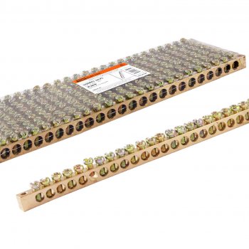Шина нулевая 24/2 TDM 8x12мм без изолятора край (10)