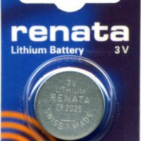 Батарейка литиевая CR 2025 Renata 1xBL 3V (10/100)
