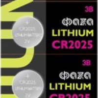 Батарейка литиевая CR 2025 Фаzа 5xBL 3V