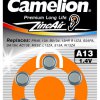 Батарейка для слуховых аппаратов Camelion 13 6xBL (60)