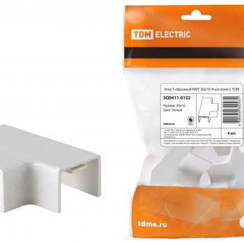 Угол Т-образный КМТ  20х10 4шт TDM (25)