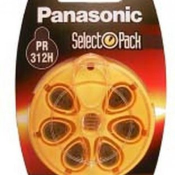 Батарейка для слуховых аппаратов Panasonic PR312 6xBL (60)