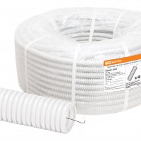 Труба гофрированная ПВХ 25мм белый TDM (50)