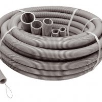 Труба гофрированная ПВХ 50мм серый U-Plast (20)