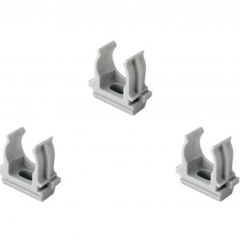 Крепёж-клипса для  трубы D16мм серый TDM (100)