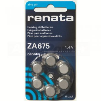 Батарейка для слуховых аппаратов Renata ZA675 6xBL (60)