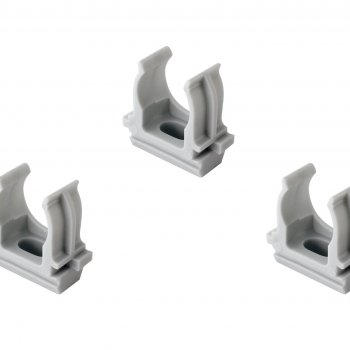 Крепёж-клипса для  трубы D20мм серый TDM (100)