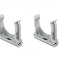 Крепёж-клипса для трубы D32мм серый TDM (50)