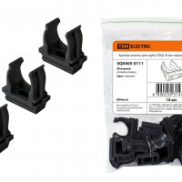 Крепеж-клипса для трубы D16мм черный TDM (10)