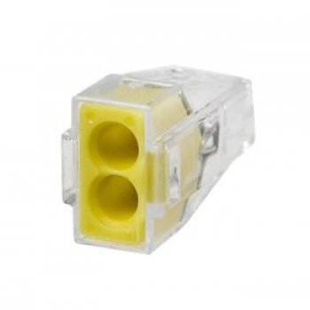 Зажим безвинтовой 2x(1-2.5мм2) прозрачный IEK (100)