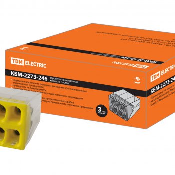 Зажим безвинтовой 6x(1-2.5мм²) прозрачный TDM (90)