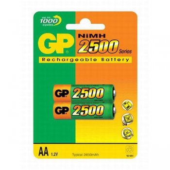 Аккумулятор NiMh R 6 2500мАч GP 2xBL (20/200)