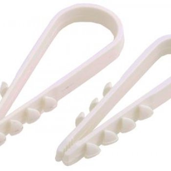 Дюбель-хомут  5-10 белый 100шт Rexant (10/80)