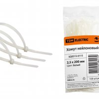 Хомут 2.5x200 белый 100шт TDM (20)