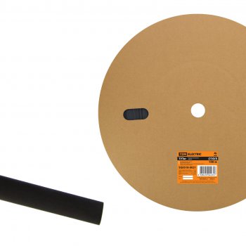 Трубка термоусадочная ТУТнг 10/5мм чёрный ролл TDM (100)