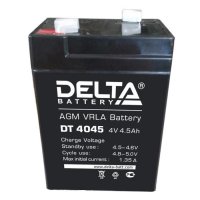 Аккумулятор Delta VRLA 4- 4.5 (4V, 4.5Ah, 70х47х105мм) (20)