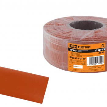 Трубка термоусадочная ТУТнг 50/25 красный ролл TDM (25)